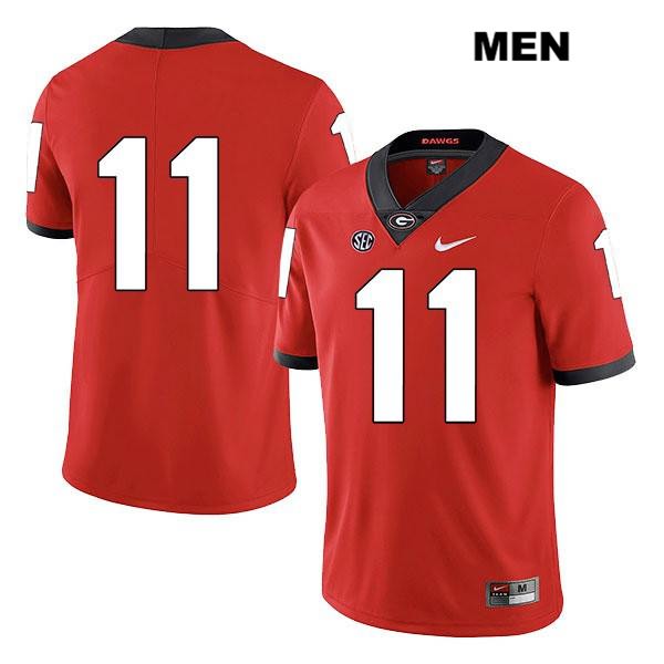 Georgia Bulldogs Men's Jake Fromm #11 NCAA No Name Legend Authentic Red Nike Stitched College Football Jersey IVB0856XM